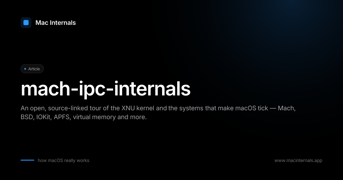 Mach IPC internals: kmsg, mqueue, vouchers | Mac Internals